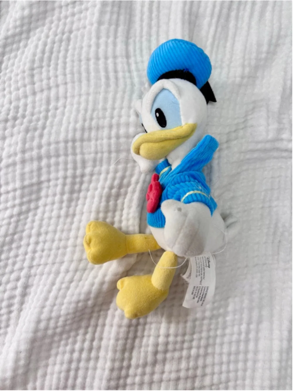 Disney Donald Duck Stuffed Animal One Size White Blue 10”